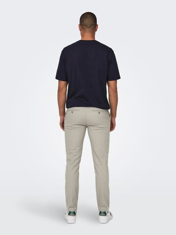 Coupe slim Pantalon 'Mark Pete' Only & Sons en gris