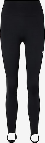 Skinny Pantalon de sport NIKE en noir : devant