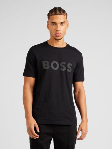 BOSS T-shirt 'Mirror 1' i svart: framsida