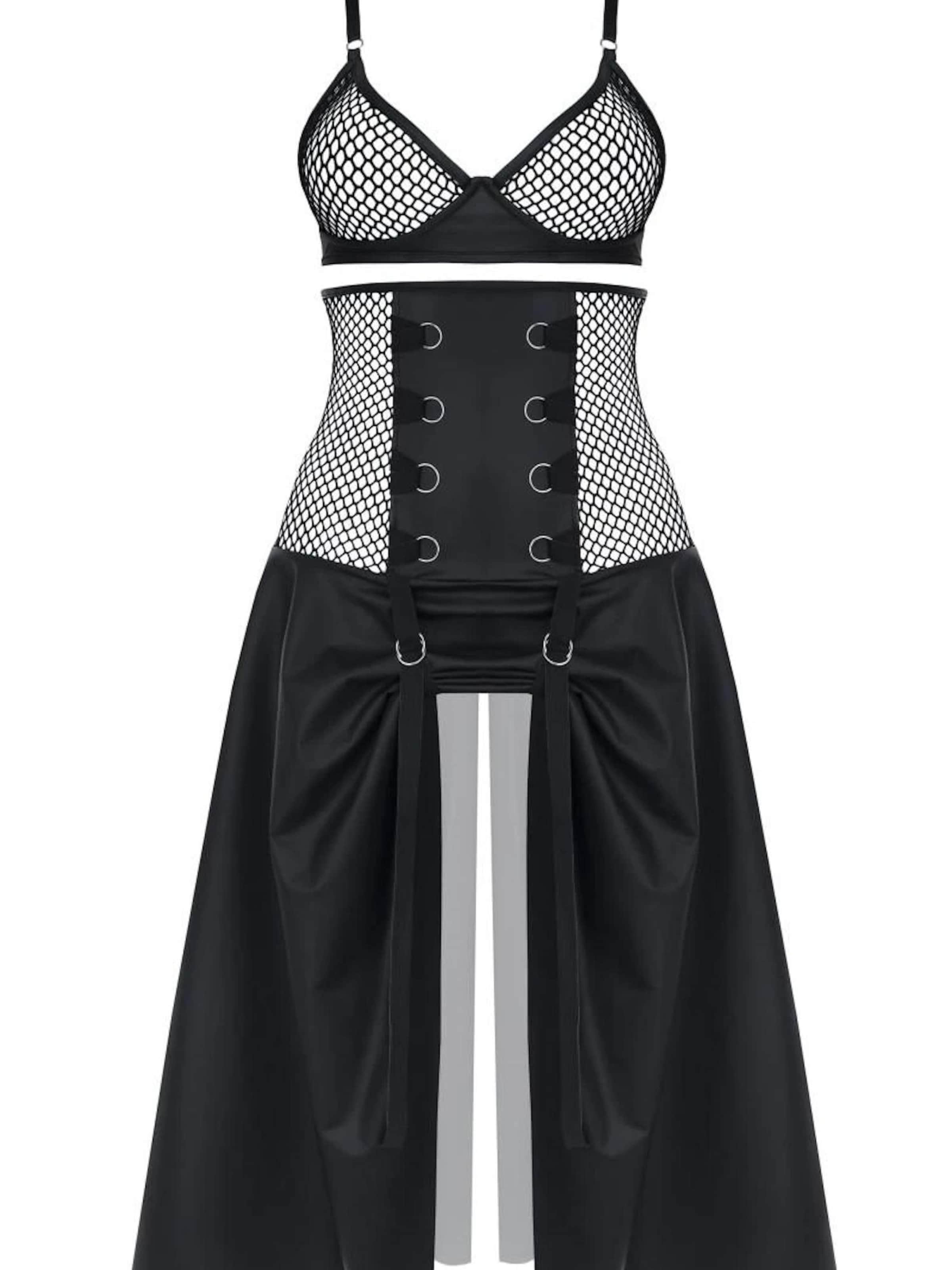 Demoniq Ouvert 'Wetlook Set Selene' in Schwarz