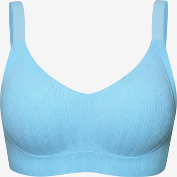 cfab Push-up BH 'Jaquard Seamless Compact Push-Up BH' in Blauw: voorkant