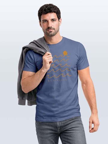 Neverless Shirt 'Wellen Sonne'‌‌‌‌‌‌‌‌‌‌ in Blau