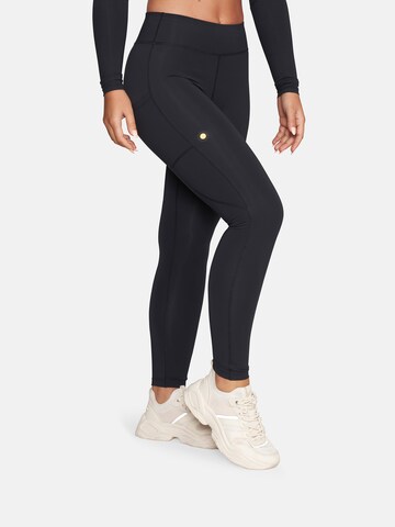 GOLD´S GYM APPAREL Skinny Sportbroek 'Brooke' in Zwart: voorkant