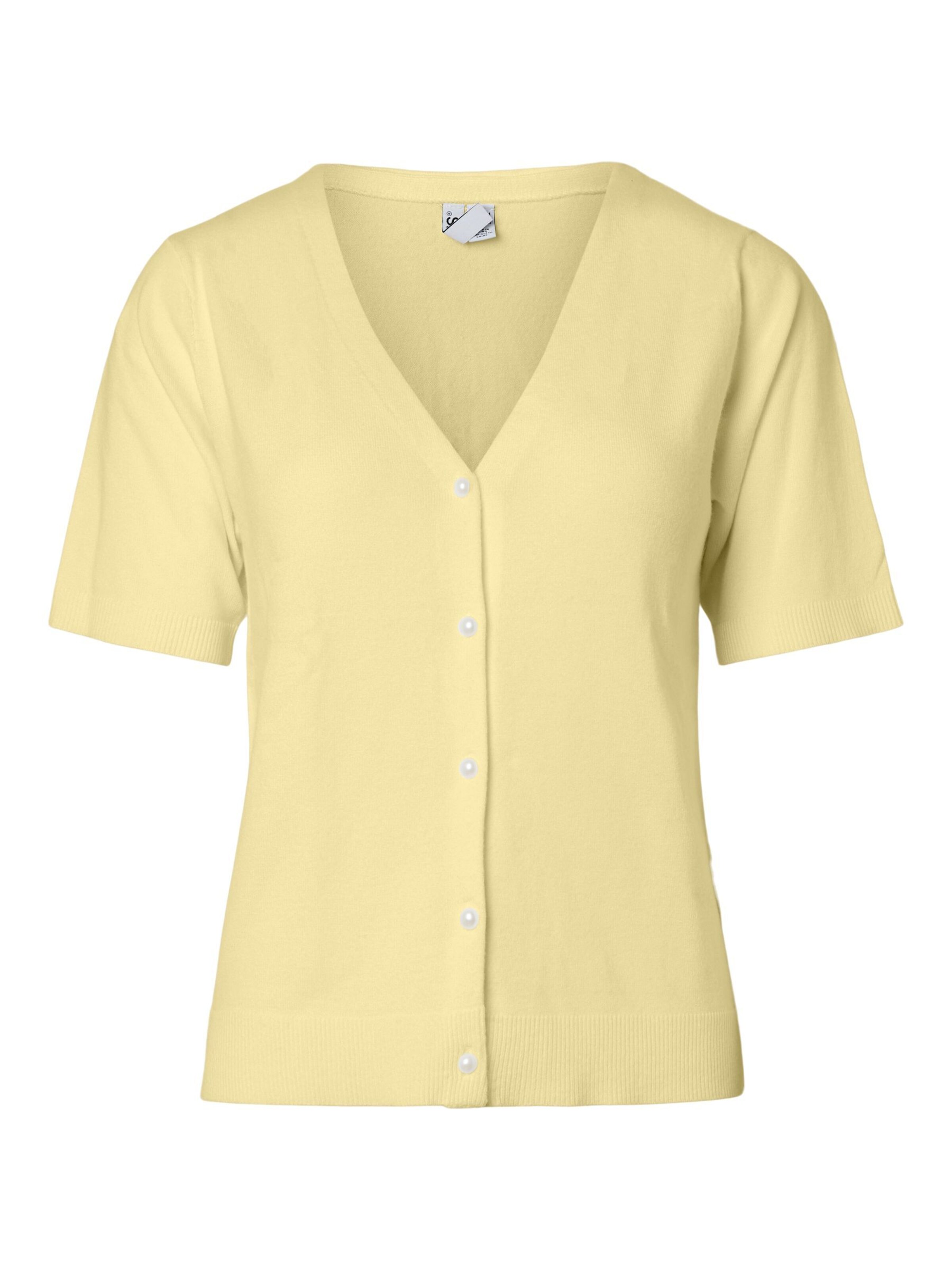 PIECES Cardigan 'PCNora' en jaune, Vue avec produit