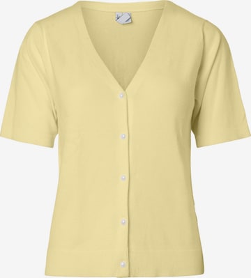 PIECES Strickjacke 'PCNora' in Gelb: Vorderseite