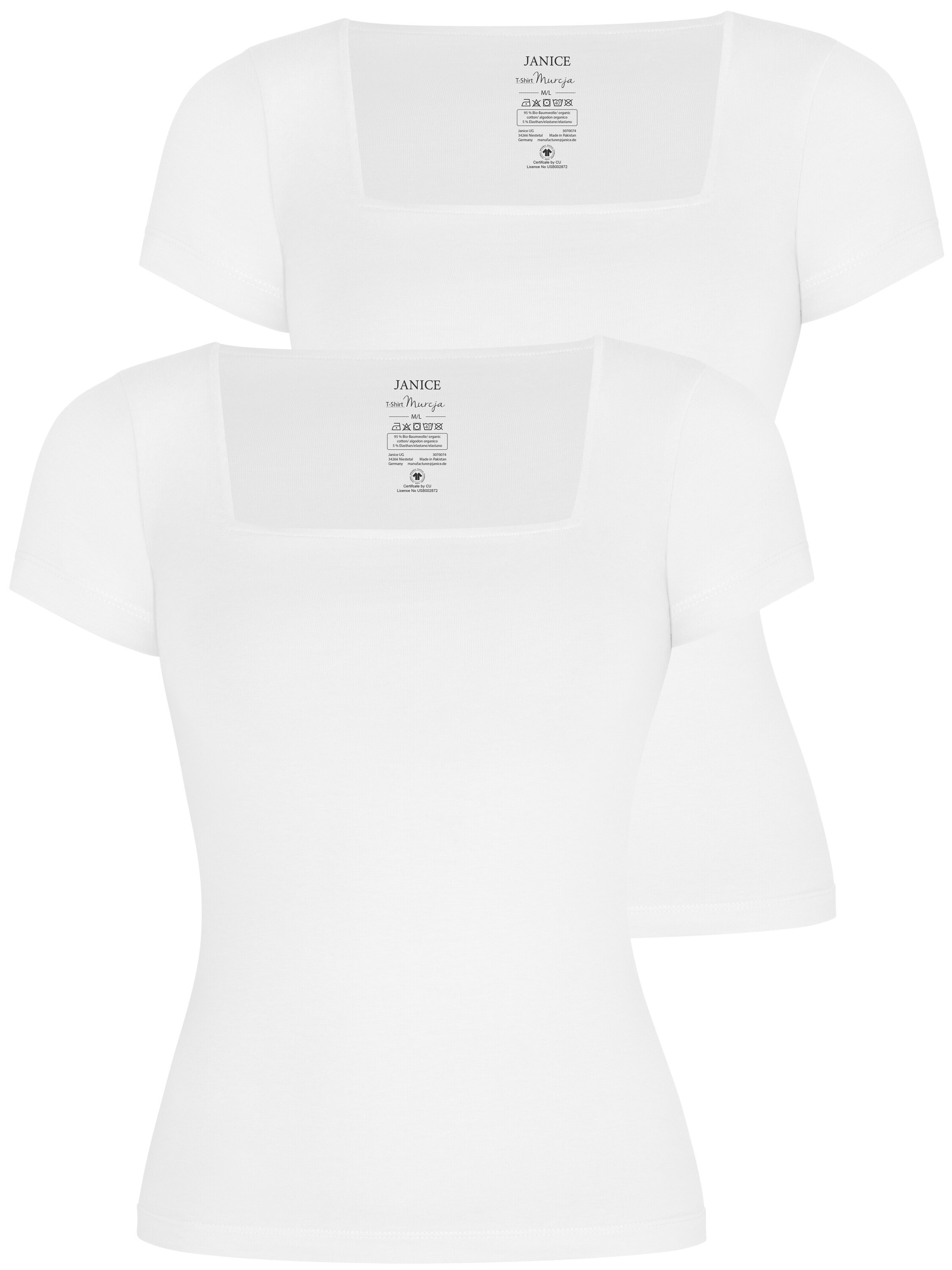 Janice Shirt in Wit: voorkant