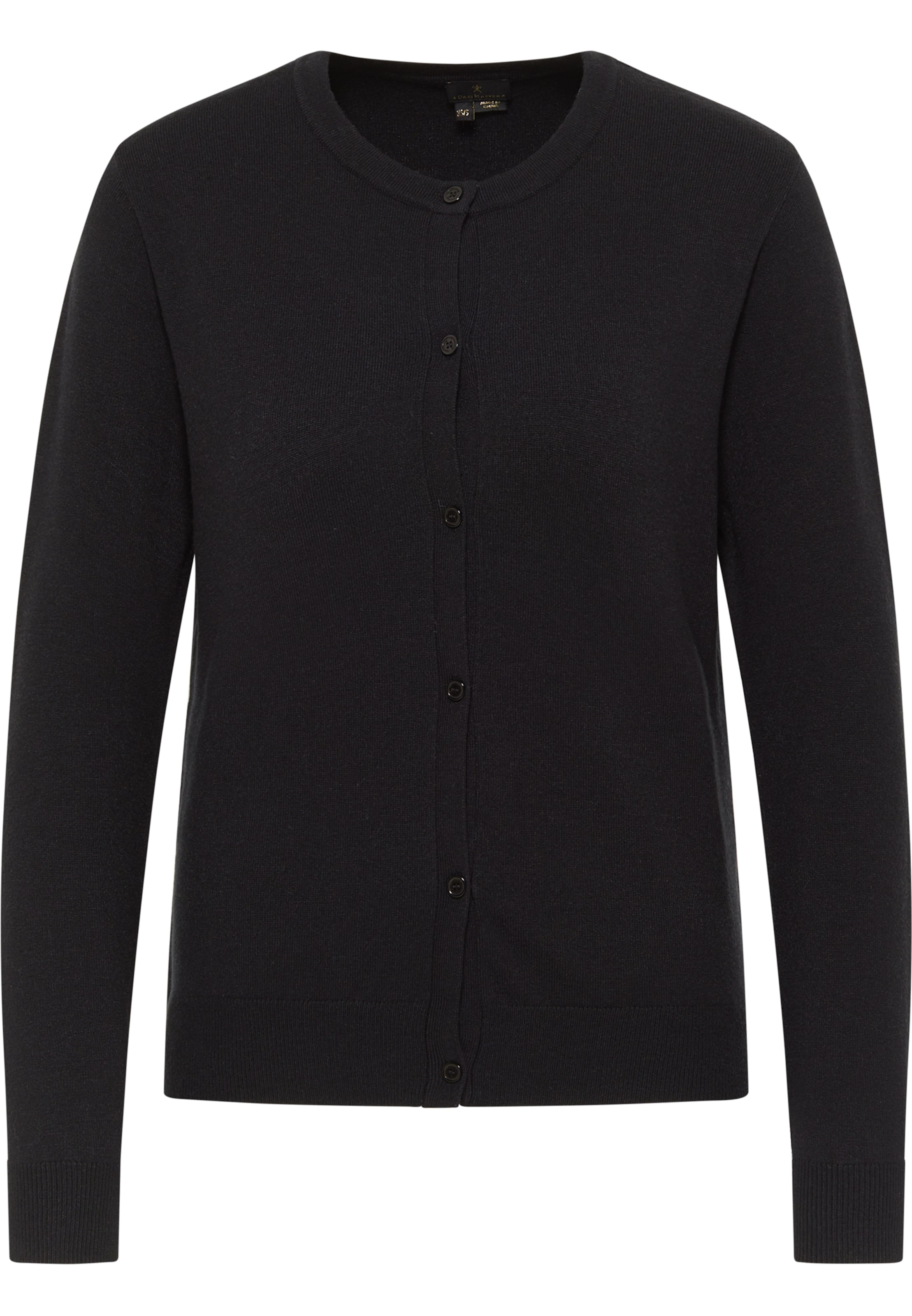 DreiMaster Klassik Gebreid vest 'Melegnano' in Zwart: voorkant