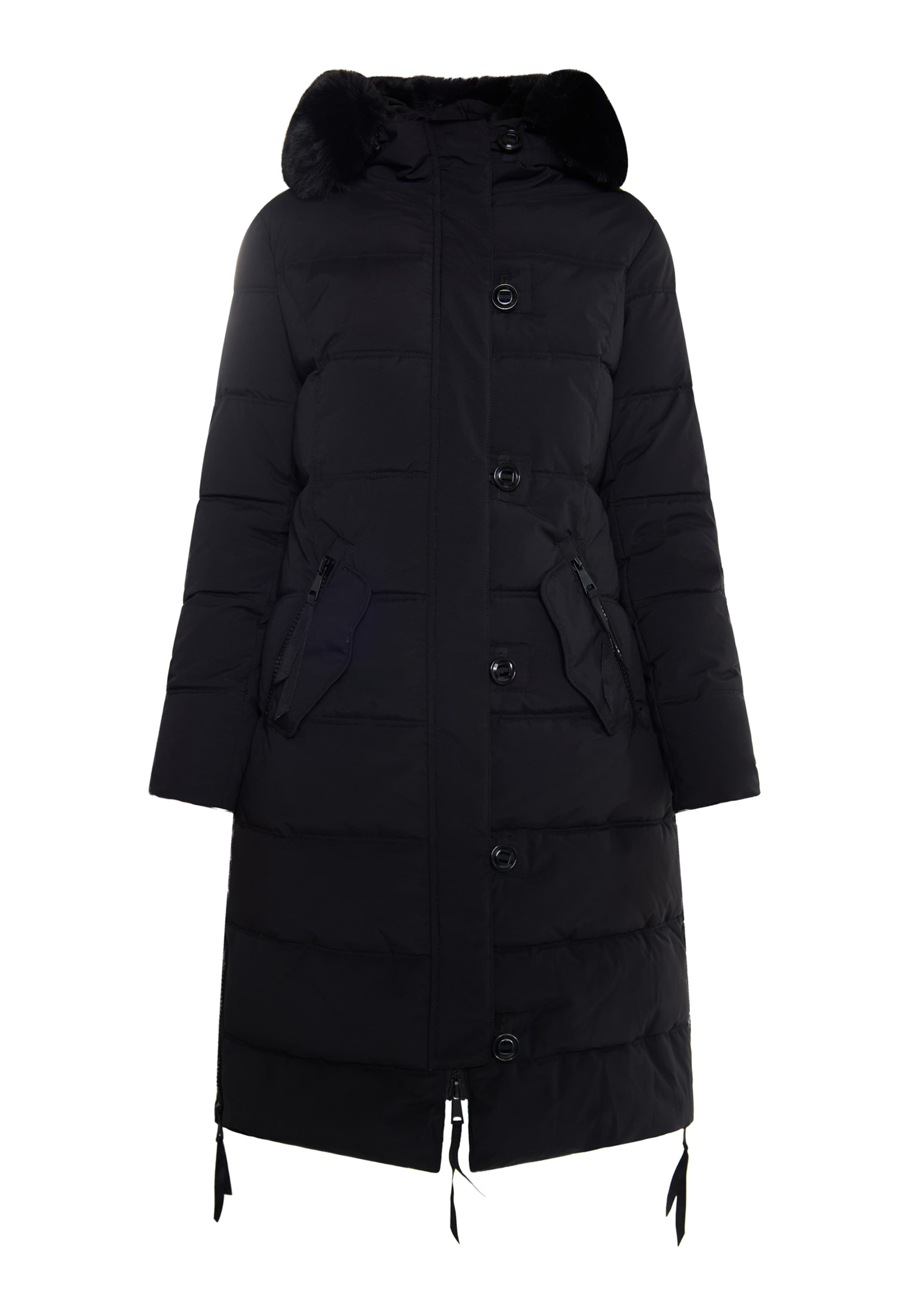 ICEBOUND Wintermantel in Schwarz: Vorderseite