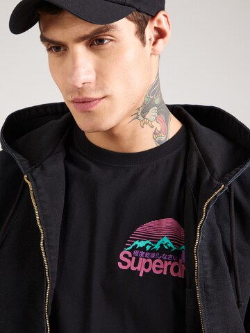Superdry Футболка 'Great Outdoors' в Черный