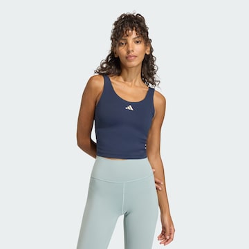 ADIDAS PERFORMANCE Korzetová Sportovní top 'Studio All Me' – modrá: přední strana
