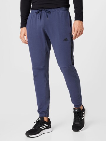 ADIDAS SPORTSWEAR Tapered Workout Pants 'Aeroready ' in Blue: front