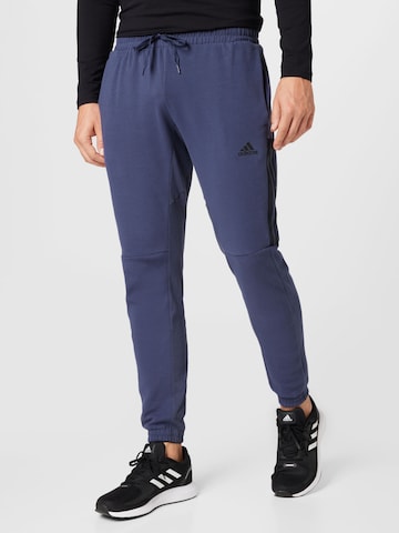 ADIDAS SPORTSWEAR Tapered Workout Pants 'Aeroready ' in Blue: front