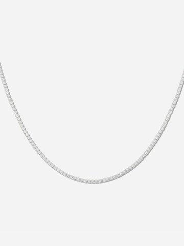 ØYRE Łańcuszek 'Rhinestone Tennis Chain' w kolorze srebrny: przód