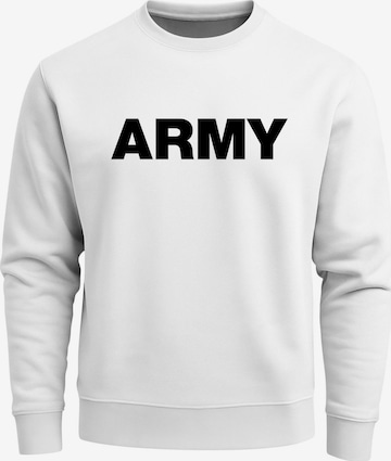 Neverless Sweatshirt 'Army' in Weiß: Vorderseite