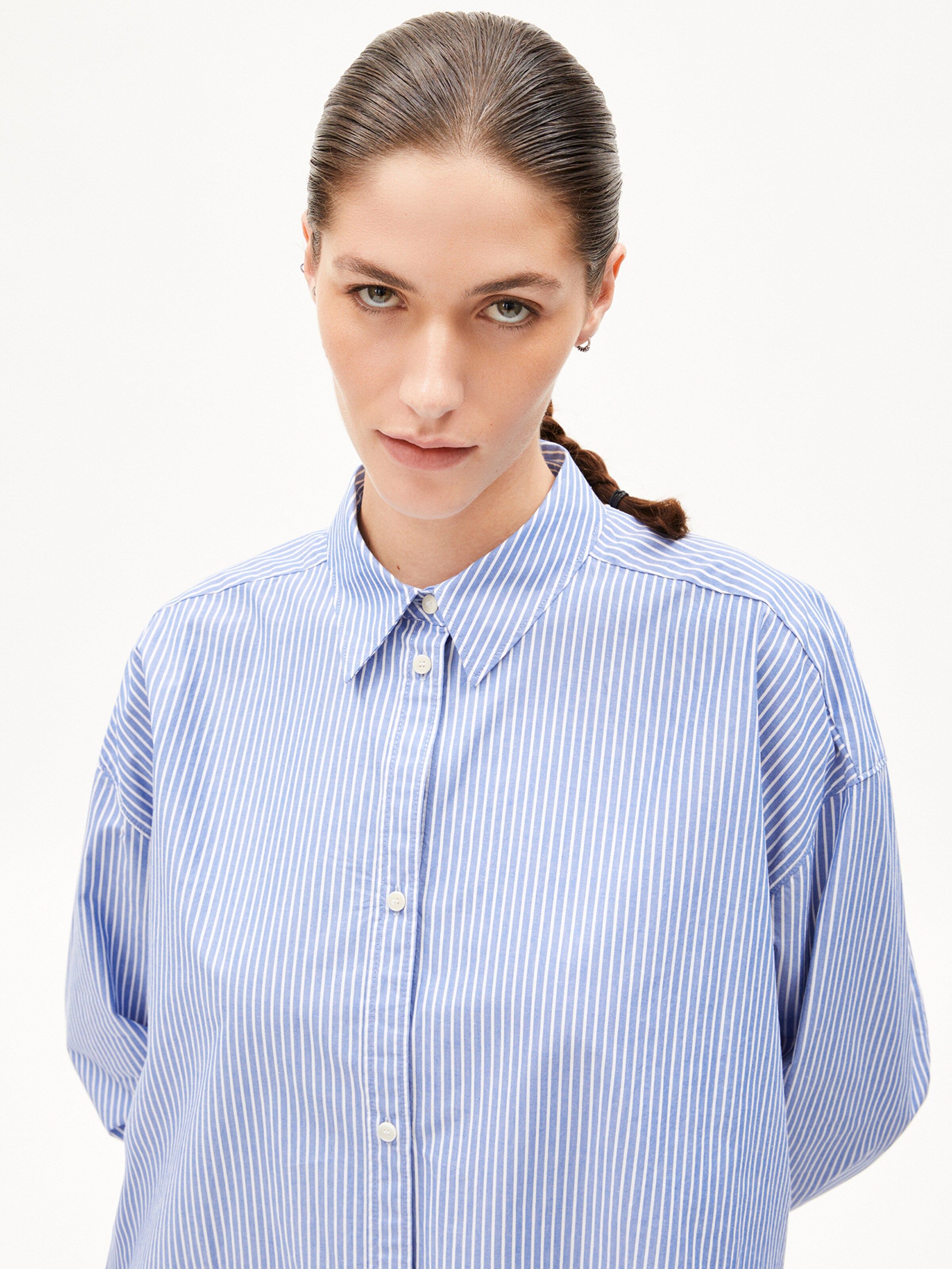 ARMEDANGELS Dress ' PFILEAA STRIPE ' in Blue: front