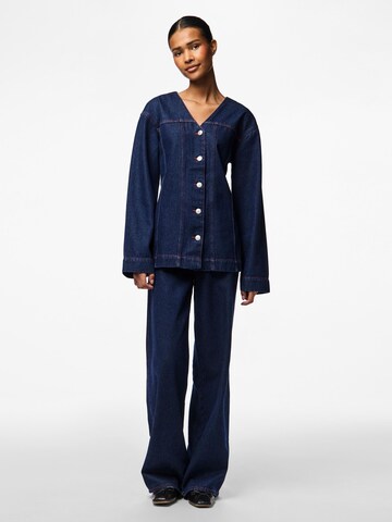PIECES Bluse 'PCDemi' i blå