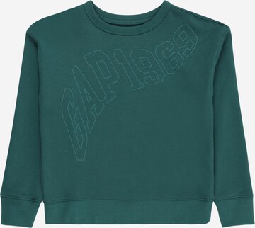 GAP Sweatshirt '1969' in Green: front