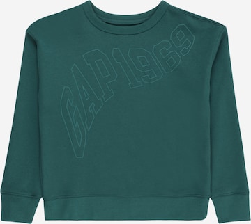 GAP Sweatshirt '1969' in Green: front