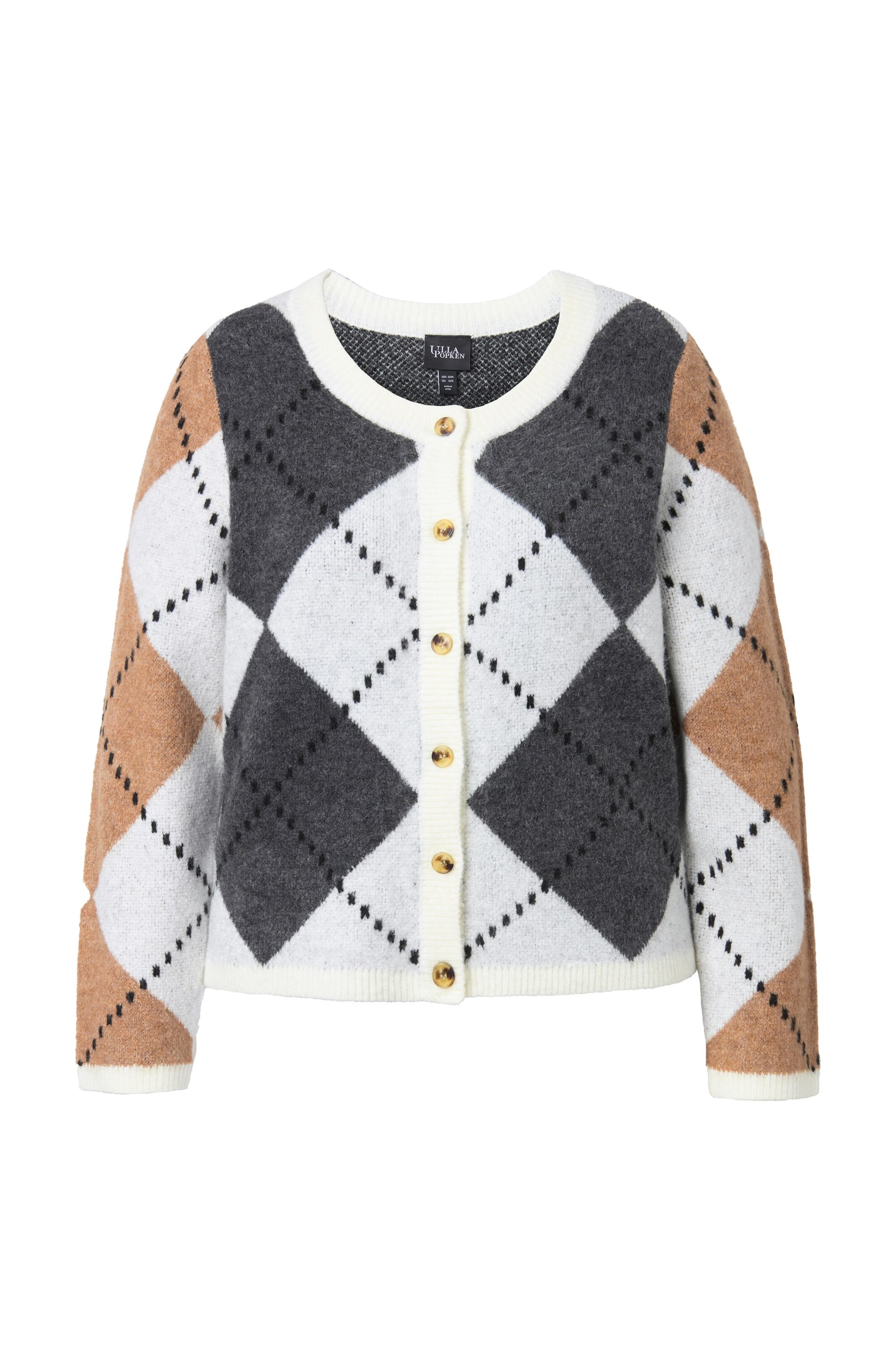 Ulla Popken Strickjacke in Mischfarben: Vorderseite