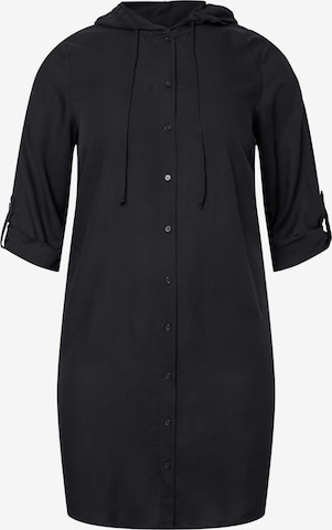 Robe-chemise 'Calilo' Zizzi en noir : devant