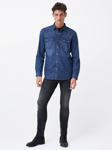 Salsa Jeans Regular fit Overhemd in Blauw