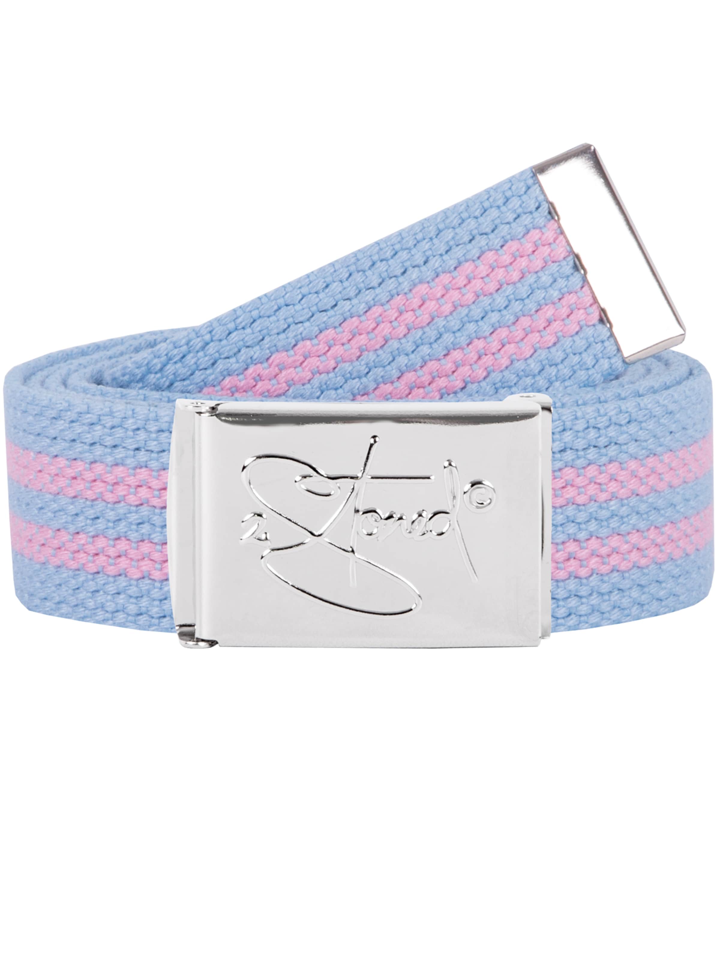 2Stoned Belt 'Small Chrom' in Pink: front