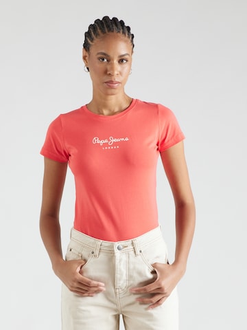 T-shirt 'NEW VIRGINIA' Pepe Jeans en rouge : devant