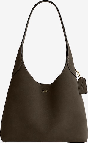 Borsa a spalla 'Brooklyn' di COACH in verde: frontale