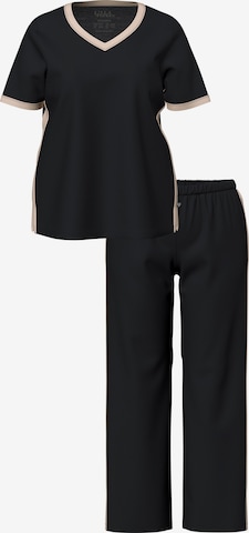 Ulla Popken Pyjama in Zwart: voorkant
