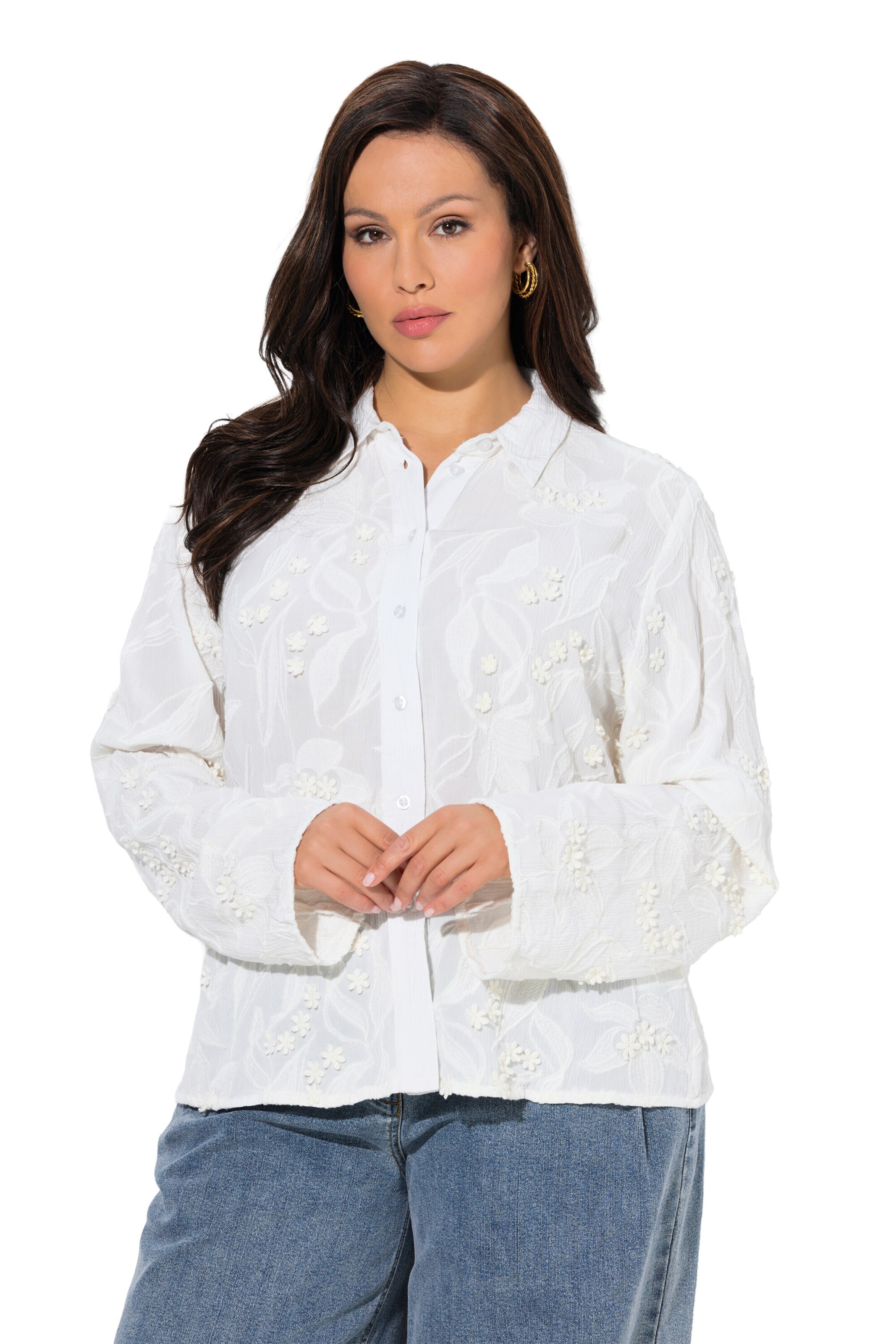 Ulla Popken Blouse in White: front
