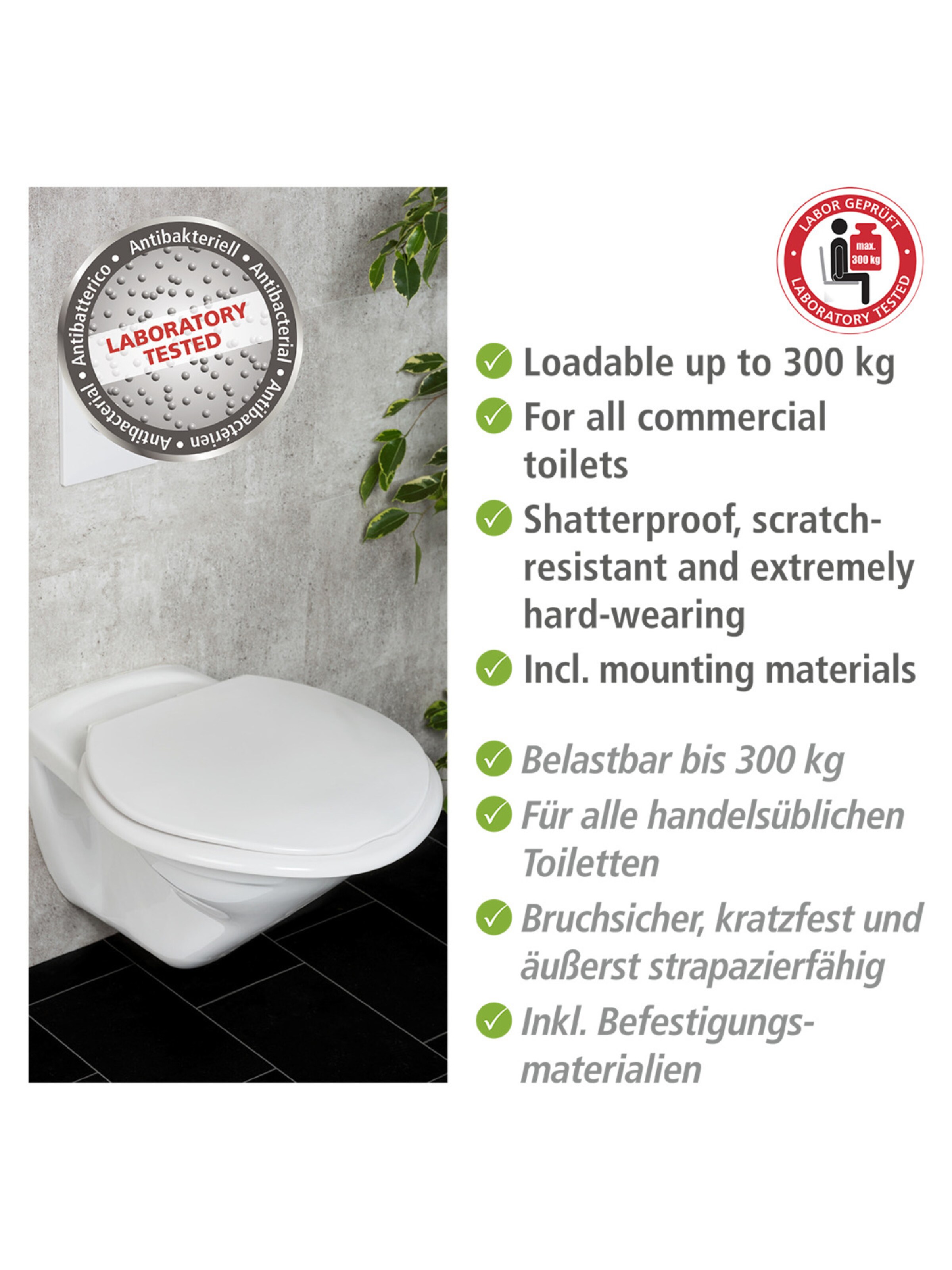Wenko WC-Sitz 'Torino' in Weiß