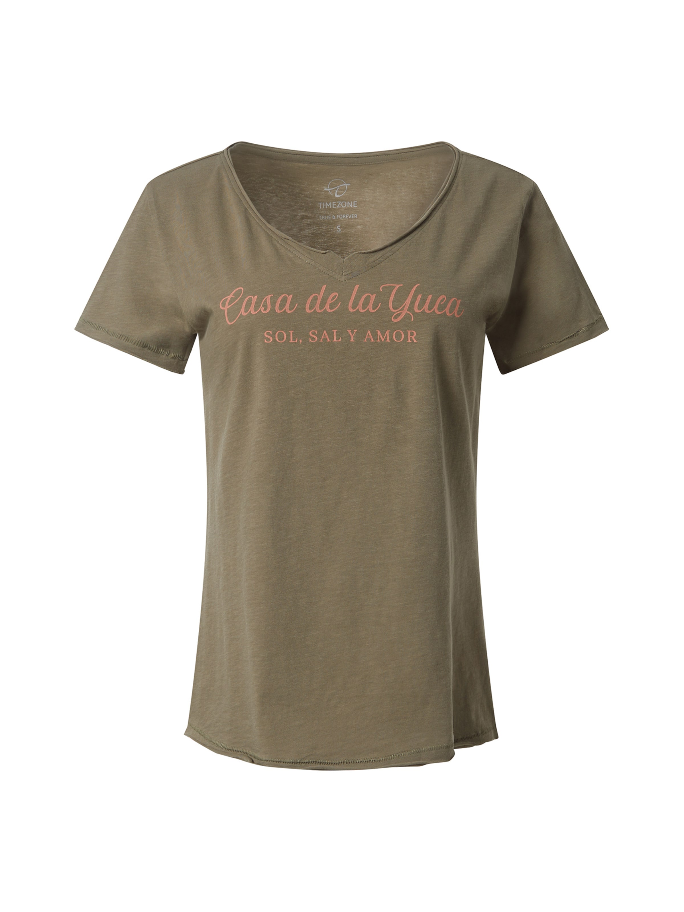 TIMEZONE T-Shirt 'Casa' in Grün: Vorderseite