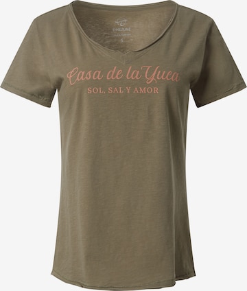 TIMEZONE T-Shirt 'Casa' in Grün: Vorderseite