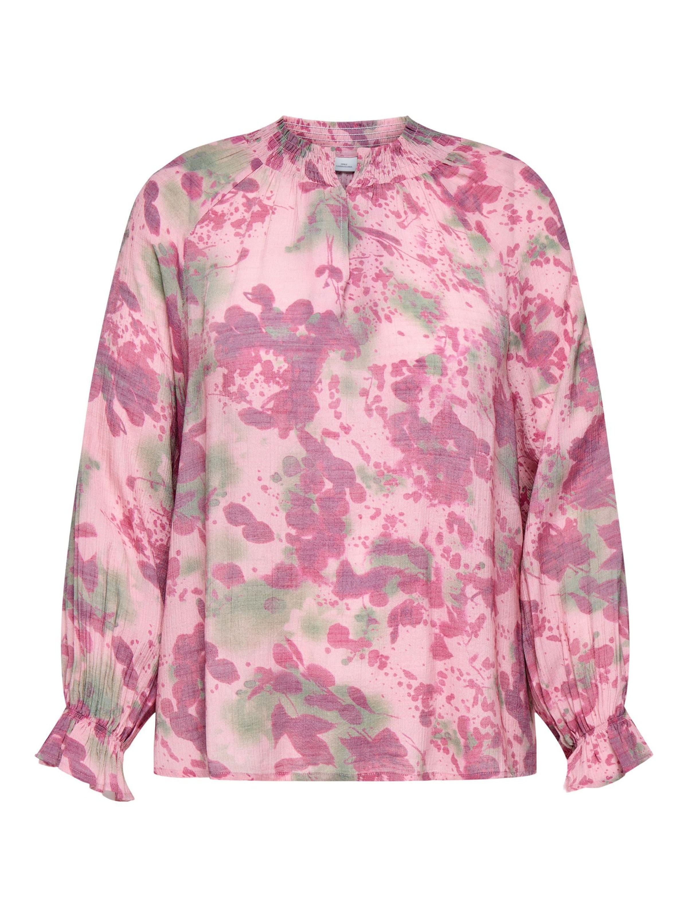 ONLY Carmakoma - Blusa 'CARPensa' en rosa: frente