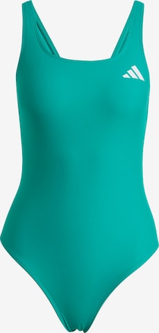 ADIDAS PERFORMANCE - Fato de banho desportivo 'Ess' em verde: frente