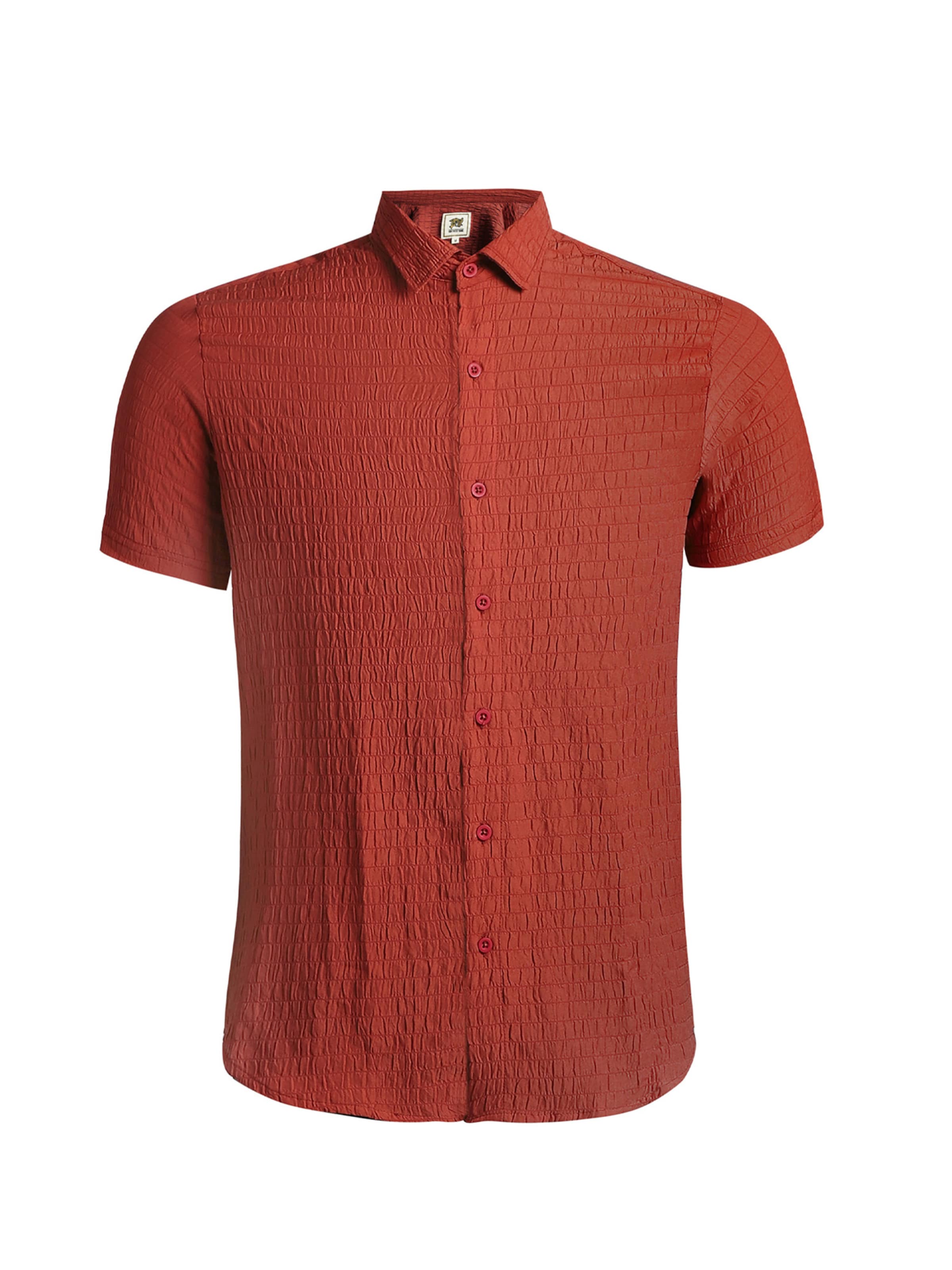 Campus Sutra Regular fit Overhemd 'Joseph' in Rood: voorkant