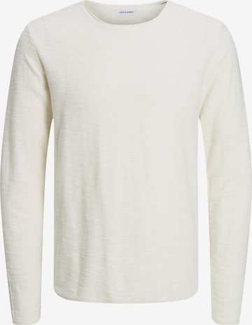 Pull-over 'Slub' JACK & JONES en blanc : devant