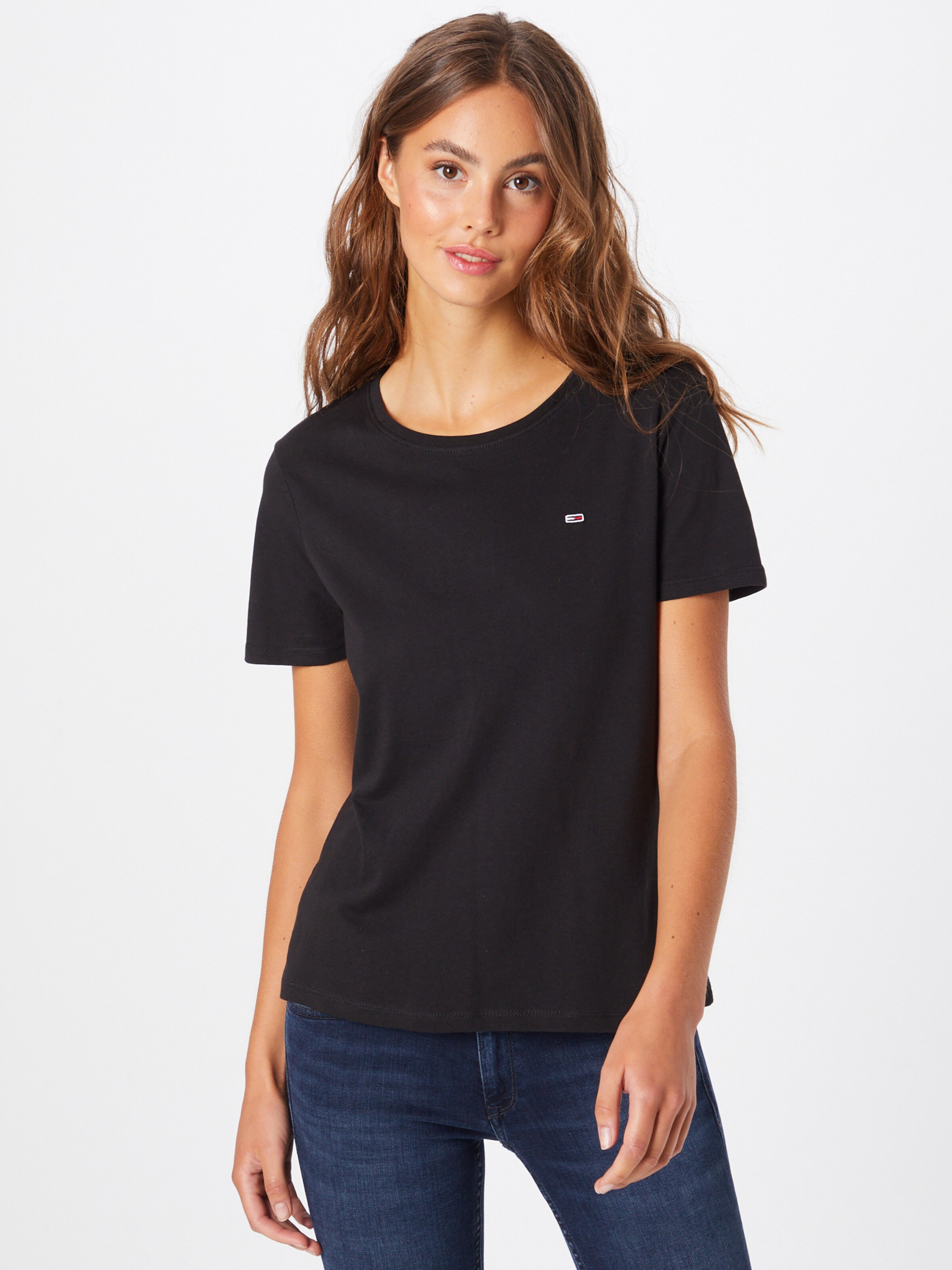 Frauen Shirts & Tops Tommy Jeans T-Shirt in Schwarz, Weiß - FJ60458 Frauen Shirts & Tops Tommy Jeans T-Shirt in Schwarz, Weiß - FJ60458