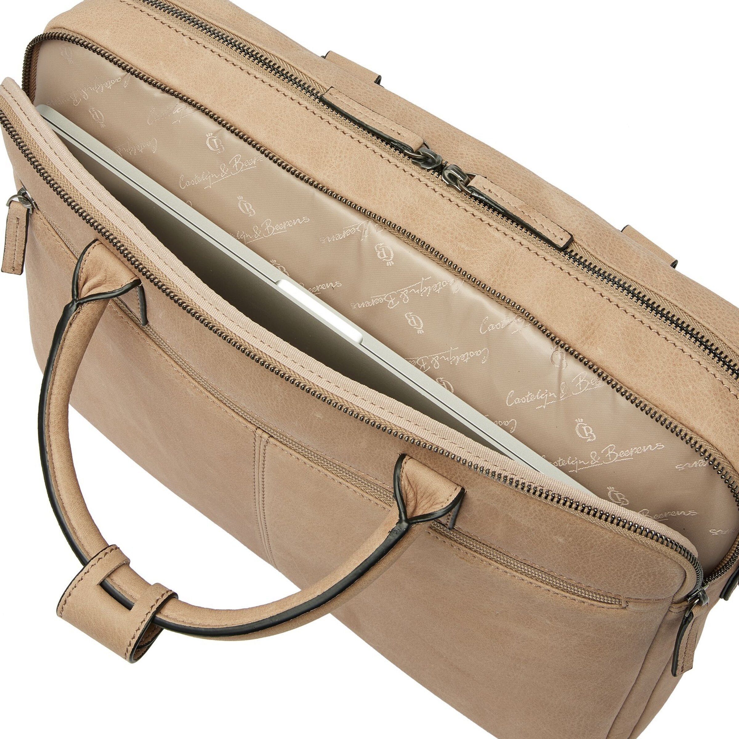 Castelijn & Beerens Document Bag 'Carisma' in Beige