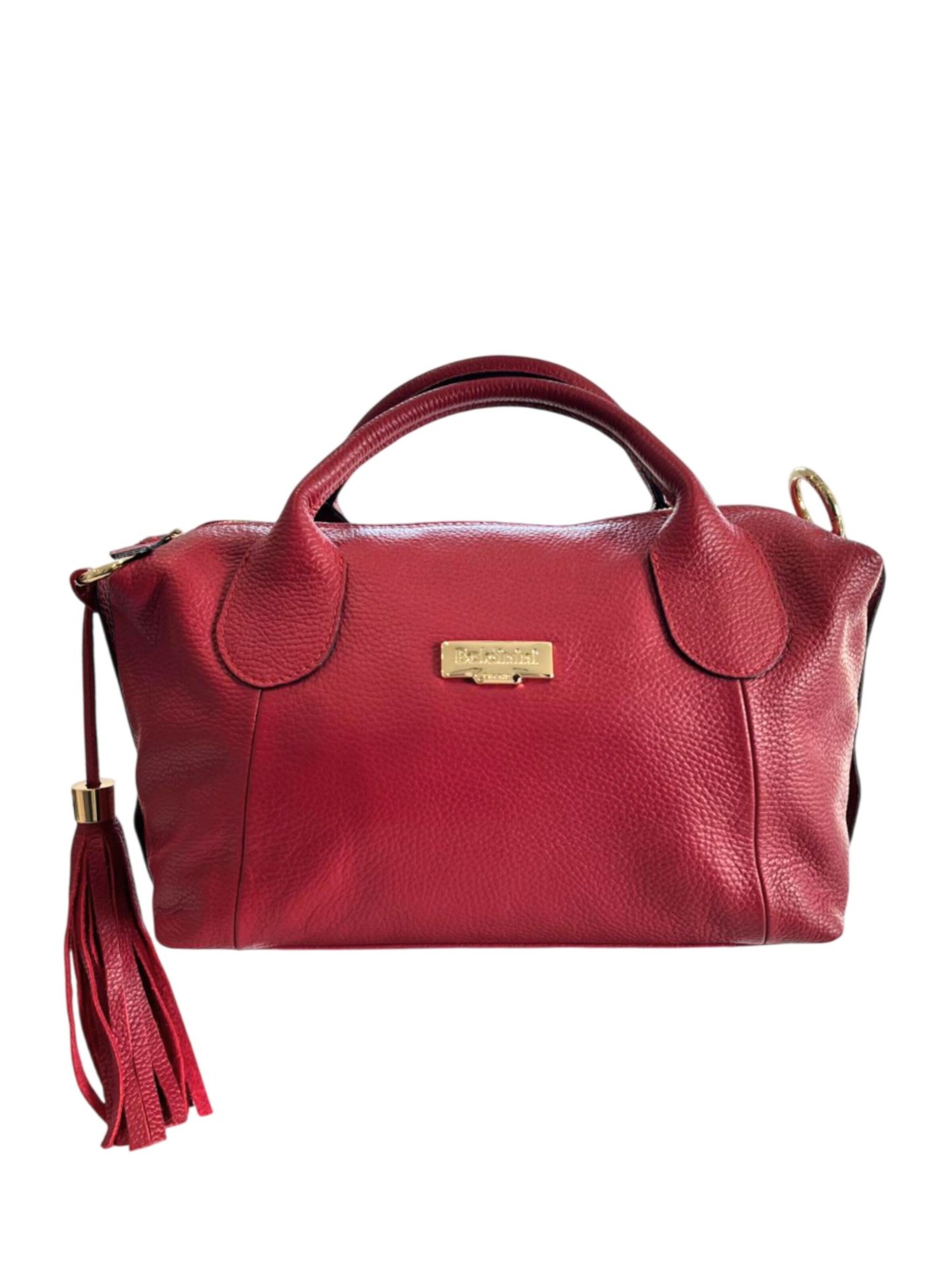 Borsa a mano 'Borsa a Mano Donna Pelle Vacchetta 100% - Modello Lucca Baldinini' di Baldinini Trend in rosso: frontale