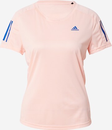 ADIDAS SPORTSWEAR - Camisa funcionais 'Own the Run' em rosa: frente