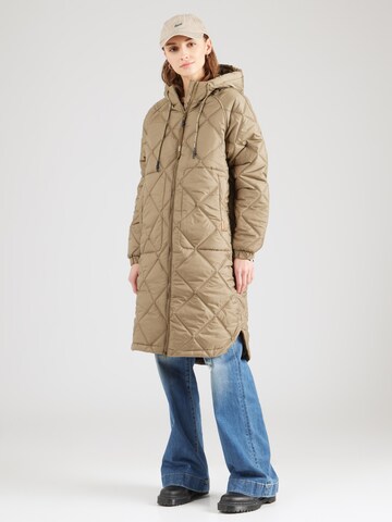 QS Between-seasons coat in Green: front