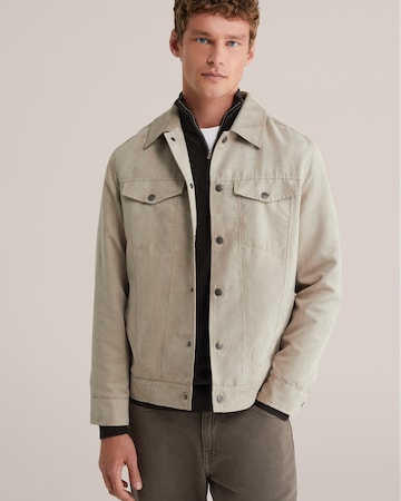 WE Fashion Kevad-sügisjope, värv hall: eest vaates