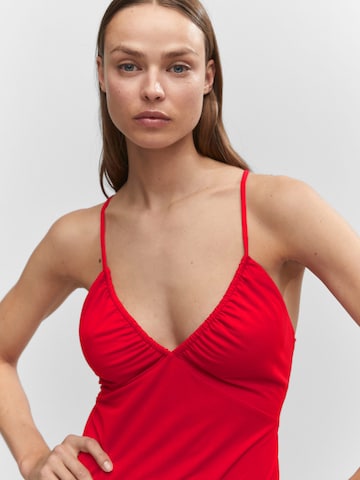 MANGO Letní šaty 'Martina' – červená