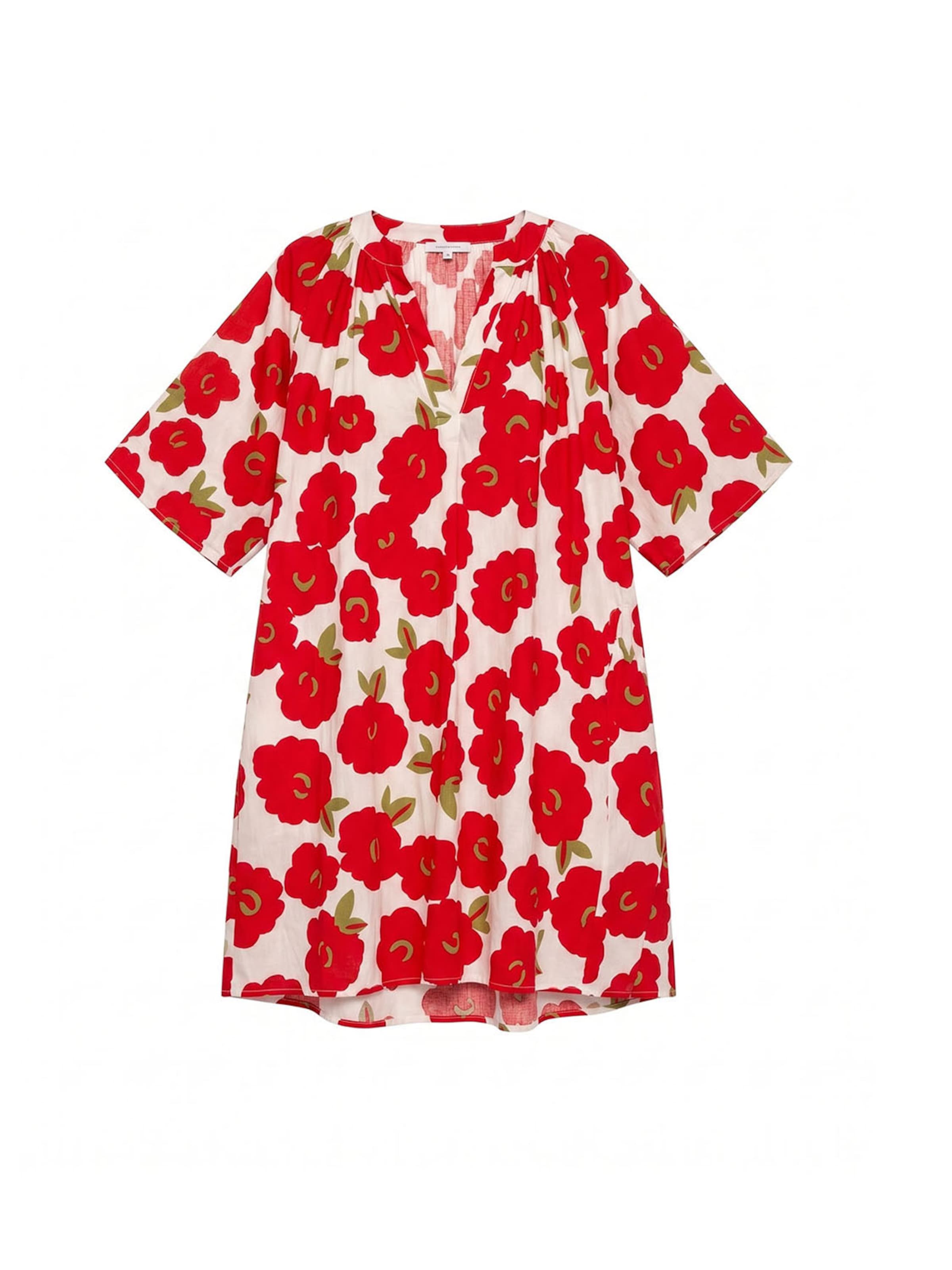 Robe oversize 'vestido corto estampado de flores (Red)' Tantra en rouge : devant