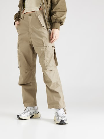 Regular Pantalon cargo G-Star RAW en vert : devant