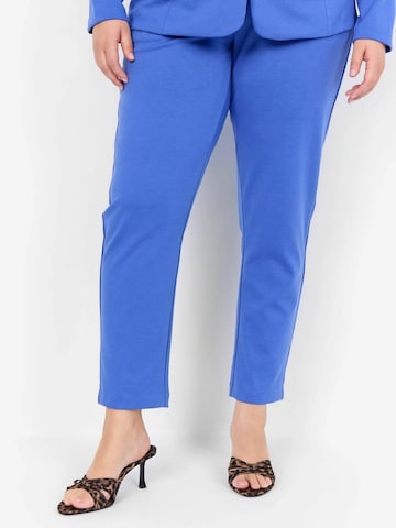 Coupe slim Pantalon 'Sina' Wasabi Concept en bleu : devant