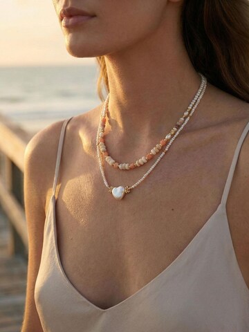 Nemomatheo Kette‌‌‌ in Beige: Vorderseite