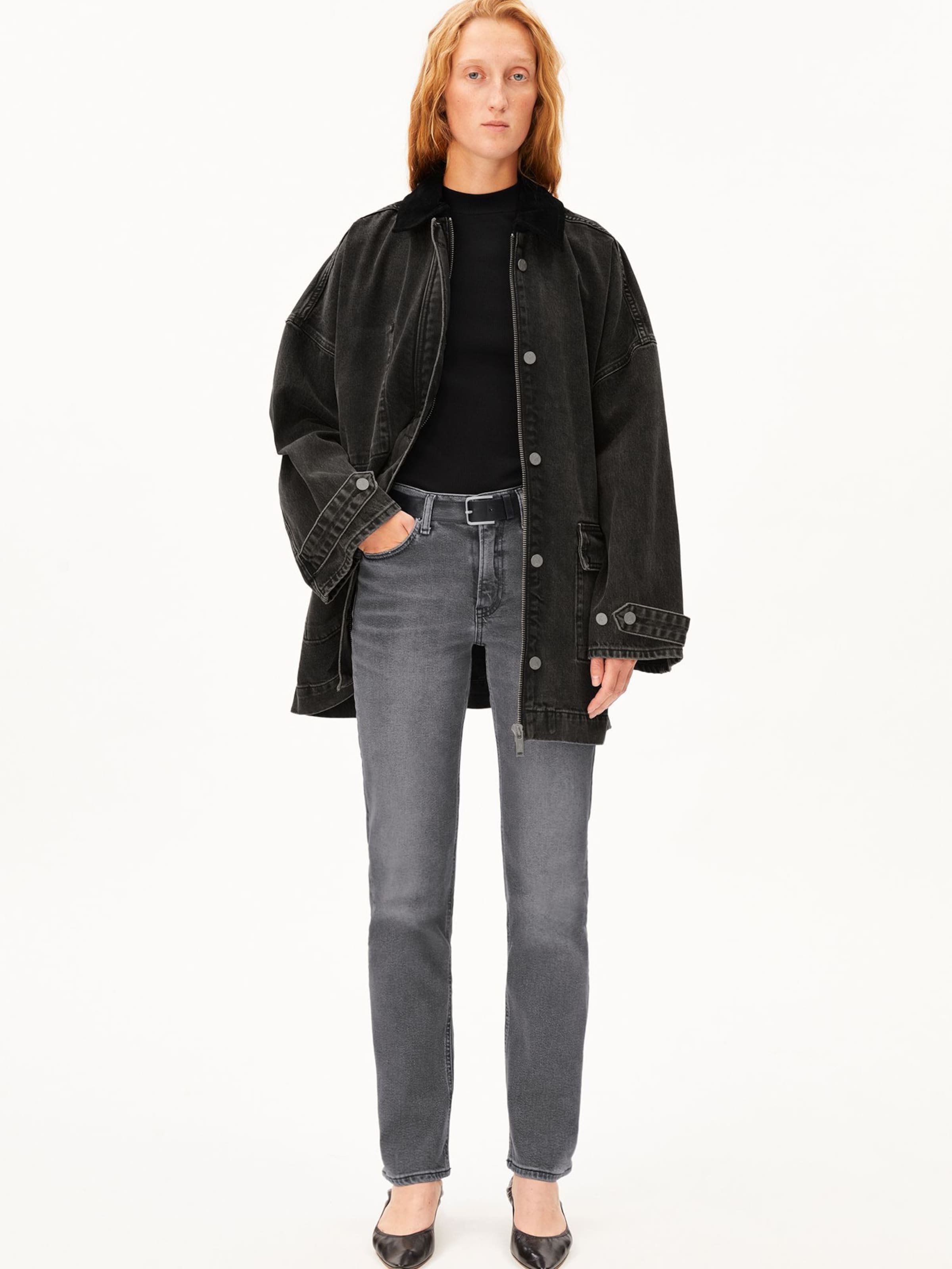 ARMEDANGELS Slimfit Jeans in Grijs: voorkant