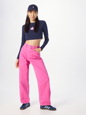 Abrand Loosefit Jeans i pink